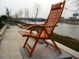 皮带折叠碳化竹躺椅